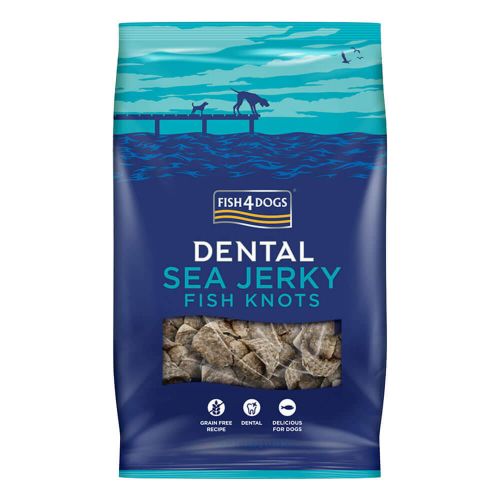Fish4Dog [JFB252]- 鱈魚皮結骨 (SEA JERKY FISH KNOTS) 100g