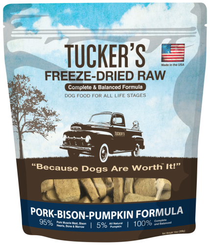 Tuckers 凍乾狗糧 豬+犎牛+南瓜配方 14oz [FRCBBISON]