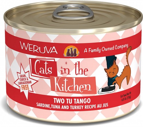 需預訂2-3個月 Weruva Cats in the Kitchen 罐裝系列 Two Tu Tango 沙甸魚+吞拿魚+火雞 美味肉汁 170g 